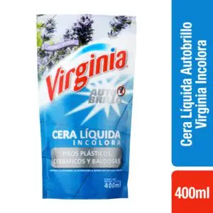 VIRGINIA CERA AUTOBRILLO INCOLORA DOYPACK 400 ML (10.UNIDADES)