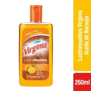 VIRGINIA LUSTRA MUEBLE ACEITE NARANJA 260 ML (12.UNIDADES)