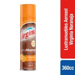 VIRGINIA LUSTRA MUEBLE SPRAY NARANJA 360 CC (12.UNIDADES)