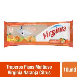 VIRGINIA TRAPERO HUMEDO NARANJA X 10 (12.UNIDADES)