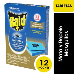 RAID TABLETA ELECTRICO RECARGA X 12 (20.UNIDADES)