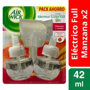 AIR WICK ELECTRICO +2 RECARGAS MANZANA CANELA (12.UNIDADES)