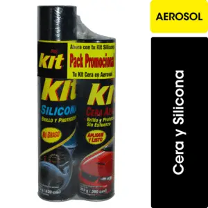 KIT PACK SILICONA + CERA AEROSOL (12.UNIDADES)