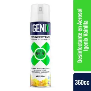 IGENIX DESINFECTANTE SPRAY VAINILLA 360 CC (12.UNIDADES)