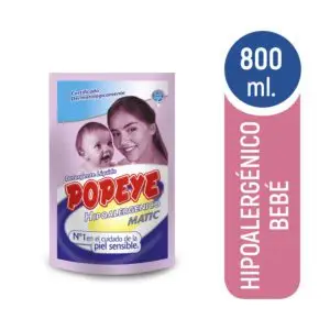 POPEYE DETERGENTE HIPOALERGENICO BEBE DOYPACK 800 ML. (16.UNIDADES)