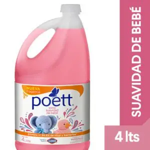 POETT LIMPIA PISO SUAVIDAD DE BEBE 4 LTS. (3.UNIDADES)