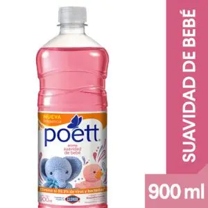 POETT LIMPIA PISO SUAVIDAD DE BEBE 900 ML (12.UNIDADES)