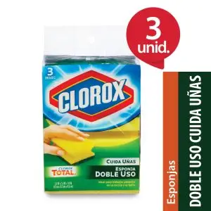 CLOROX ESPONJA DOBLE USO /UÑAS X 3 (10.UNIDADES)
