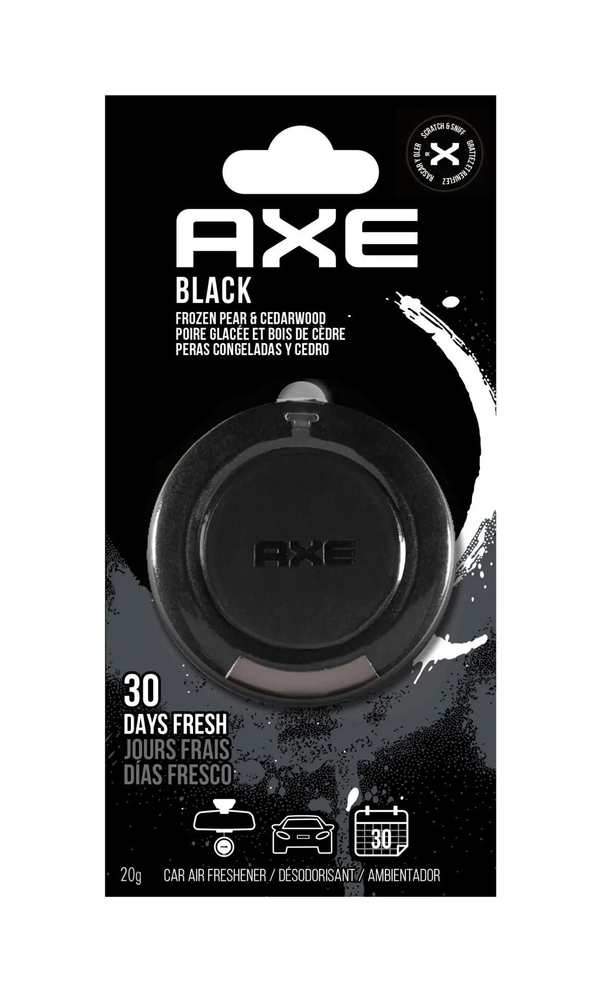 AXE AROMATIZANTE AUTOMOVIL COLGANTE  BLACK (6.UNIDADES)
