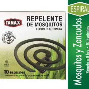 TANAX ESPIRAL REPELENTE DE MOSQUITOS CITRONELA X 10 (24.UNIDADES)