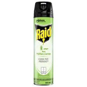 RAID MATA POLILLAS Y LARVAS 360 ML (12.UNIDADES)