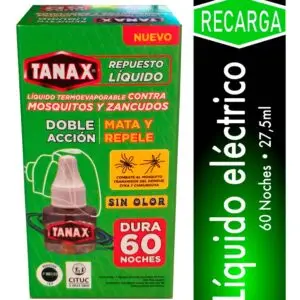 TANAX RECARGA LIQUIDA ELECTRICO 27,5 ML SIN OLOR  (12.UNIDADES)