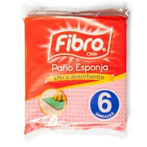 FIBRO PAÑO ESPONJA X6  (10.UNIDADES)