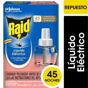 RAID 45 NOCHES LIQUIDO RECARGA NORMAL ( 12 UNIDADES )