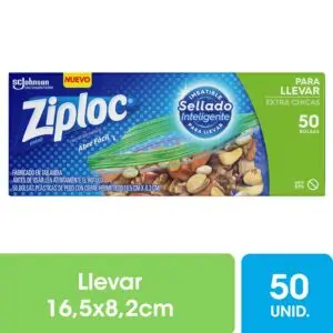 ZIPLOC SNACK EXTRA CHICAS CONTIENE 12 CAJAS DE 50 BOLSAS C/U