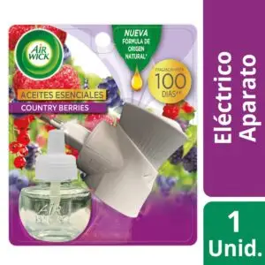 AIRWICK ELECTRICO APARATO X1  + 1 REPUESTO BERRIES 21ML (12.UNIDADES)