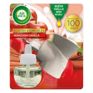 AIRWICK ELECTRICO APARATO X1  + 1 REPUESTO MANZANA CANELA 21ML (12.UNIDADES)