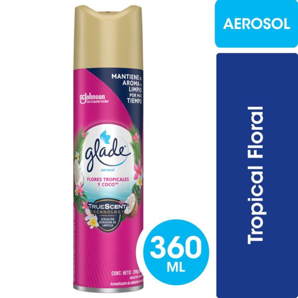 GLADE AMBIENTAL TROPICAL FLORAL 360 CC  (6.UNIDADES)
