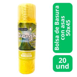 BRIGHT BOLSA DE BASURA CON ASAS 50X45 X 20 BOLSAS AROMA LIMON (30.UNIDADES)