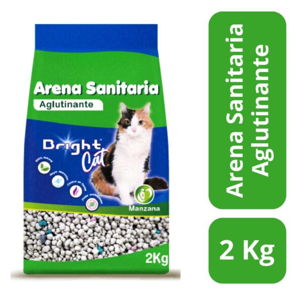 BRIGHT ARENA SANITARIA 2 KILOS AROMA MANZANA (10 SACOS)