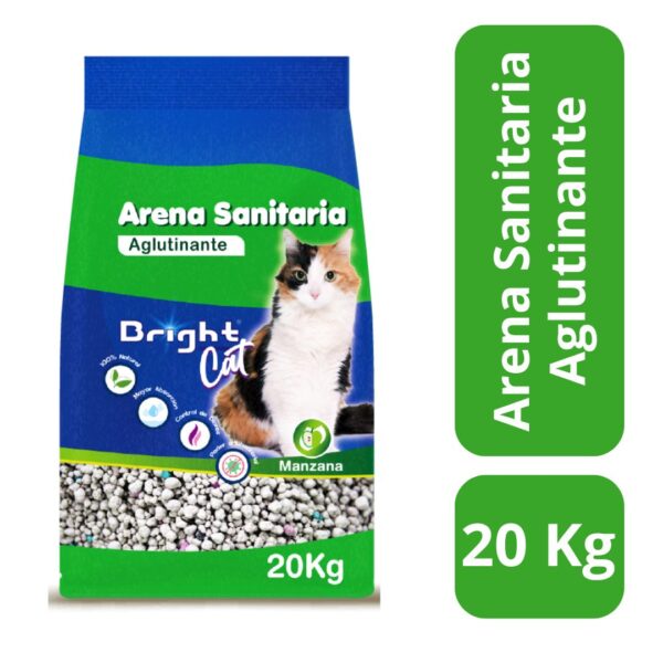 BRIGHT ARENA SANITARIA 20  KILOS AROMA MANZANA (1 SACO)