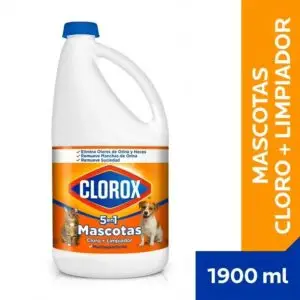 CLOROX MASCOTAS 5 EN 1 BOTELLA 1900G CLORO + LIMPIADOR MULTISUPERFICIES  (6.UNIDADES)