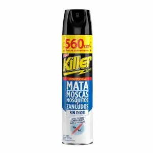 KILLER INSECTICIDA SIN OLOR MATA MOSCAS MOSQUITOS Y ZANCUDOS  560 CC (12.UNIDADES)